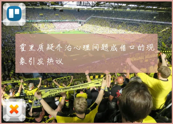 霍里质疑乔治心理问题成借口的现象引发热议